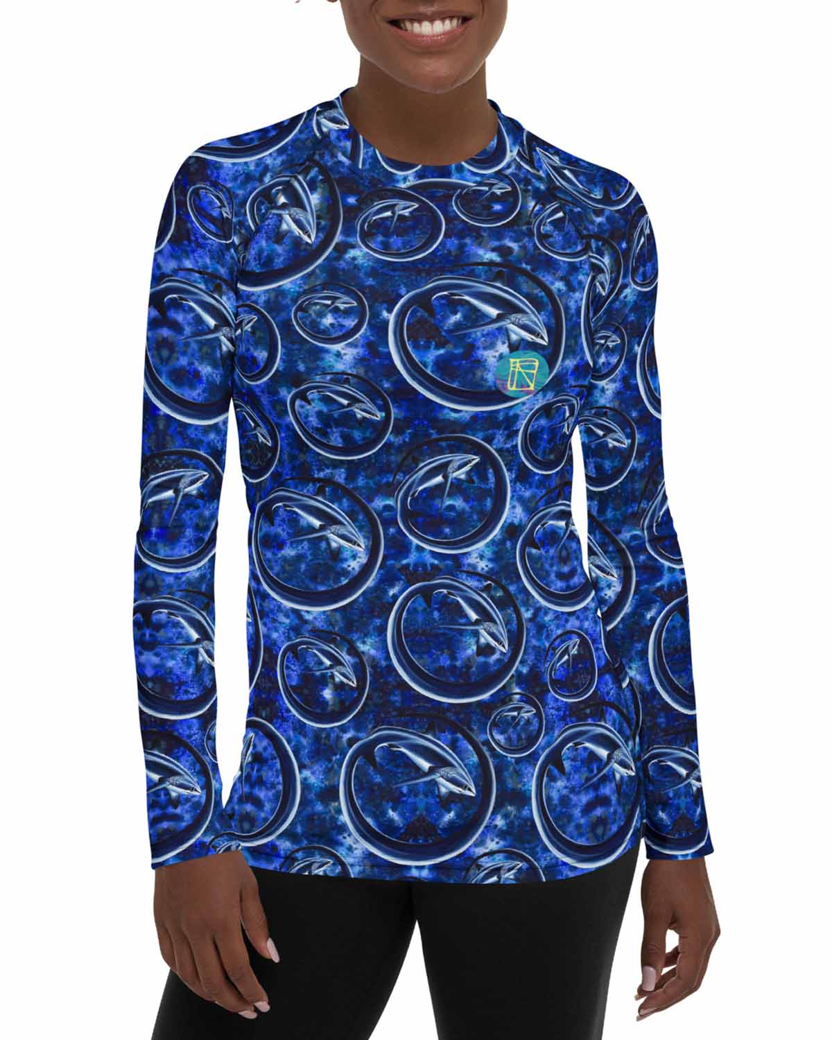 Thresher Shark Full Print Women's Rash Guard