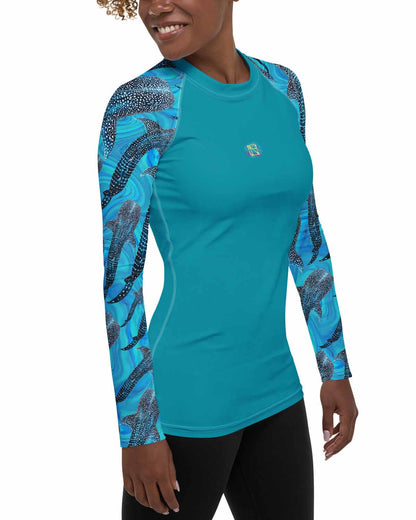 Whale Shark magic Women's Rash Guard