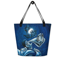 Load image into Gallery viewer, Midnight Belly Dancers Large Tote Bag
