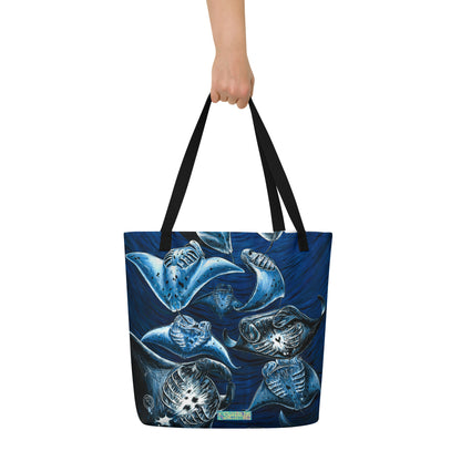 Midnight Belly Dancers Large Tote Bag