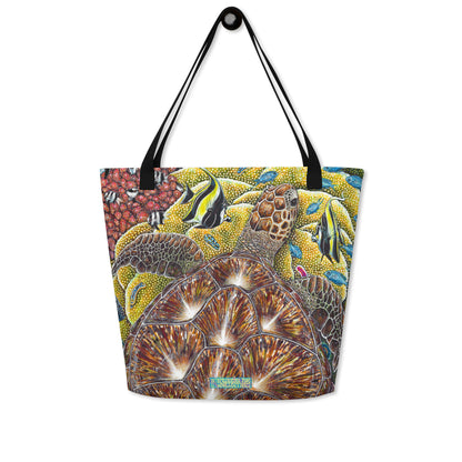 Rainbow City Large Tote Bag