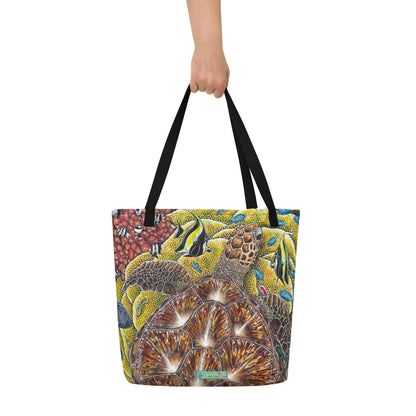 Rainbow City Large Tote Bag