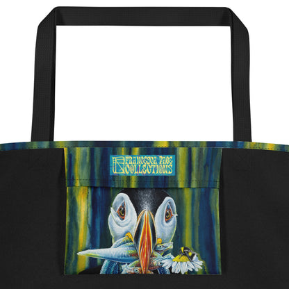 Puffin To Worry About Large Tote Bag