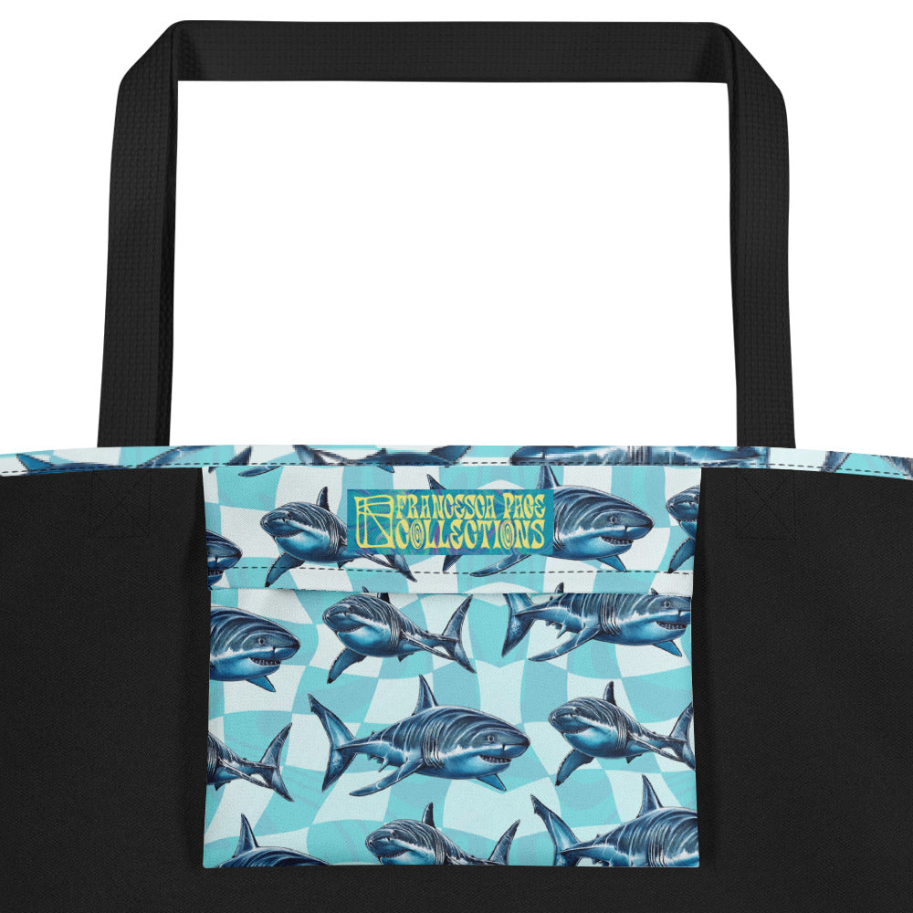 Great White Shark Large Tote Bag