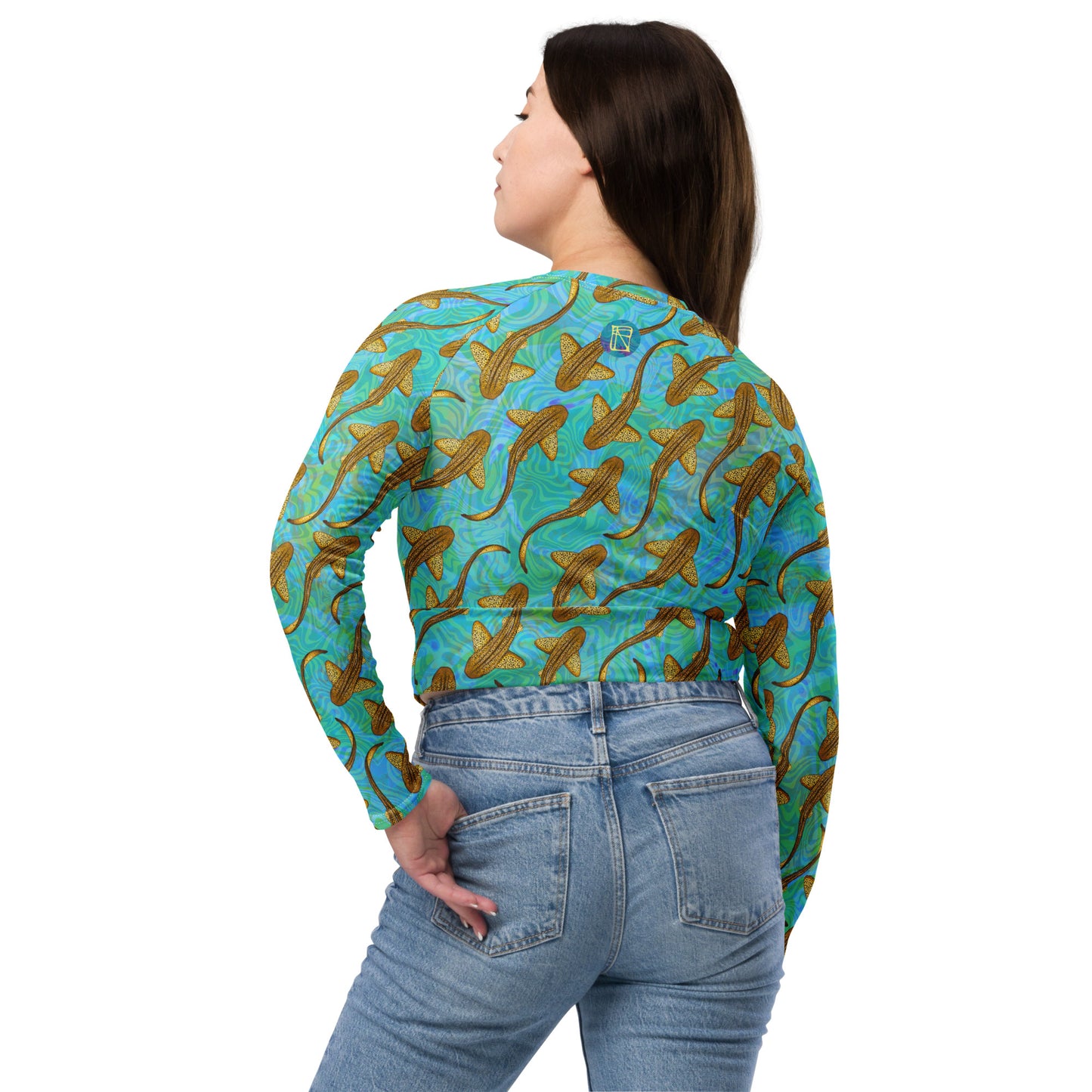 Leopard Shark Eco Swim Long-Sleeve Top