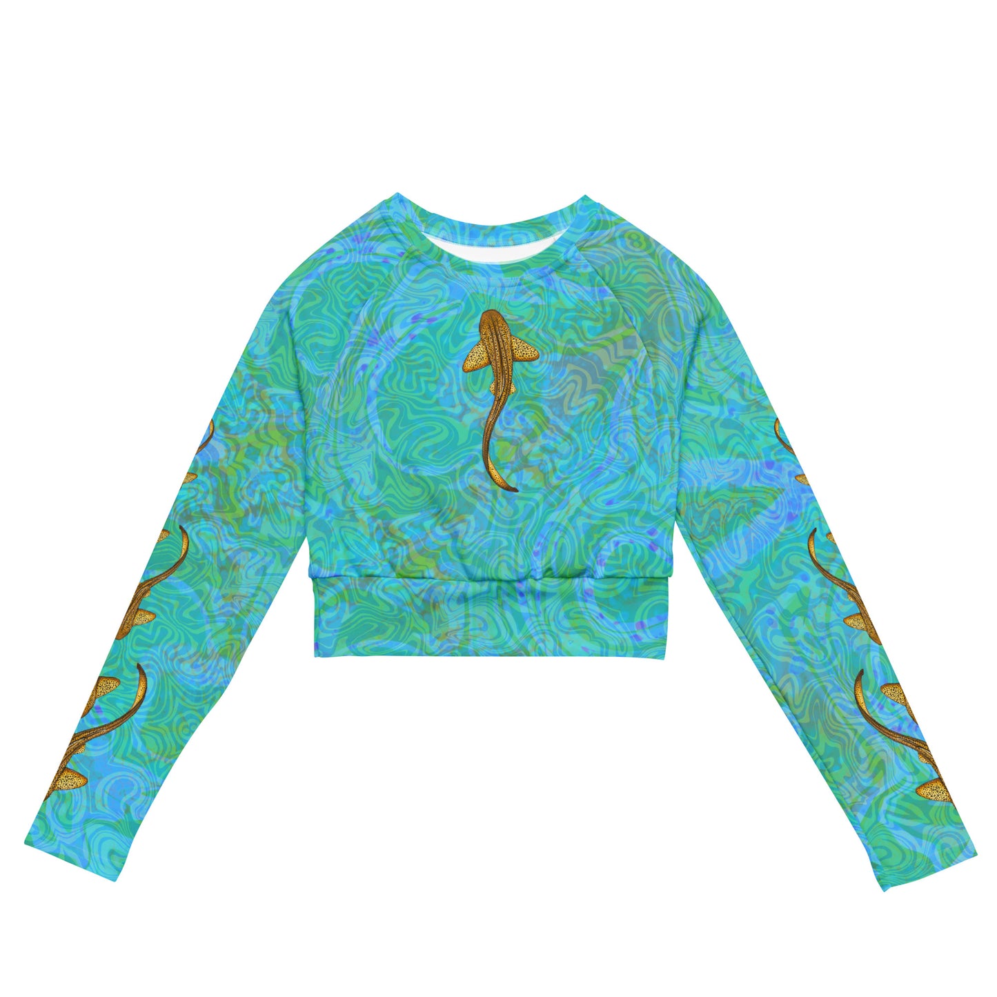 Leopard Shark Magic Eco Swim Long-Sleeve Top