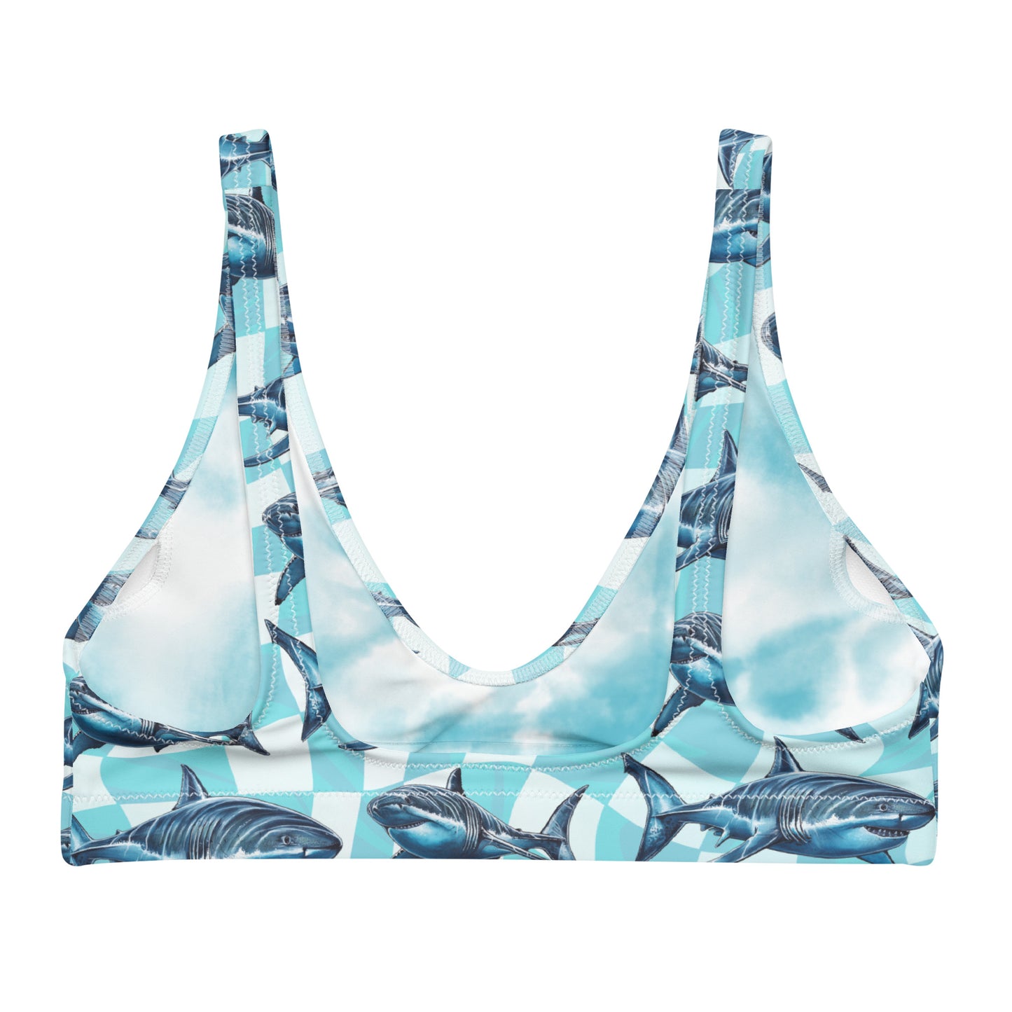 Great White Shark Eco Bikini Top