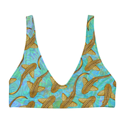 Leopard Shark Eco Bikini Top