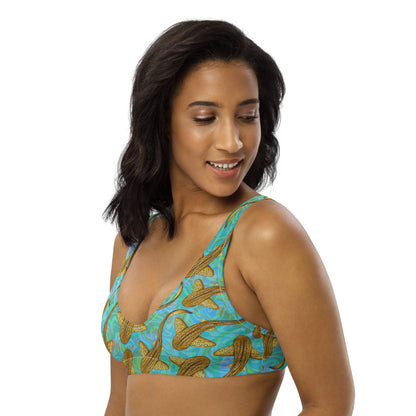 Leopard Shark Eco Bikini Top