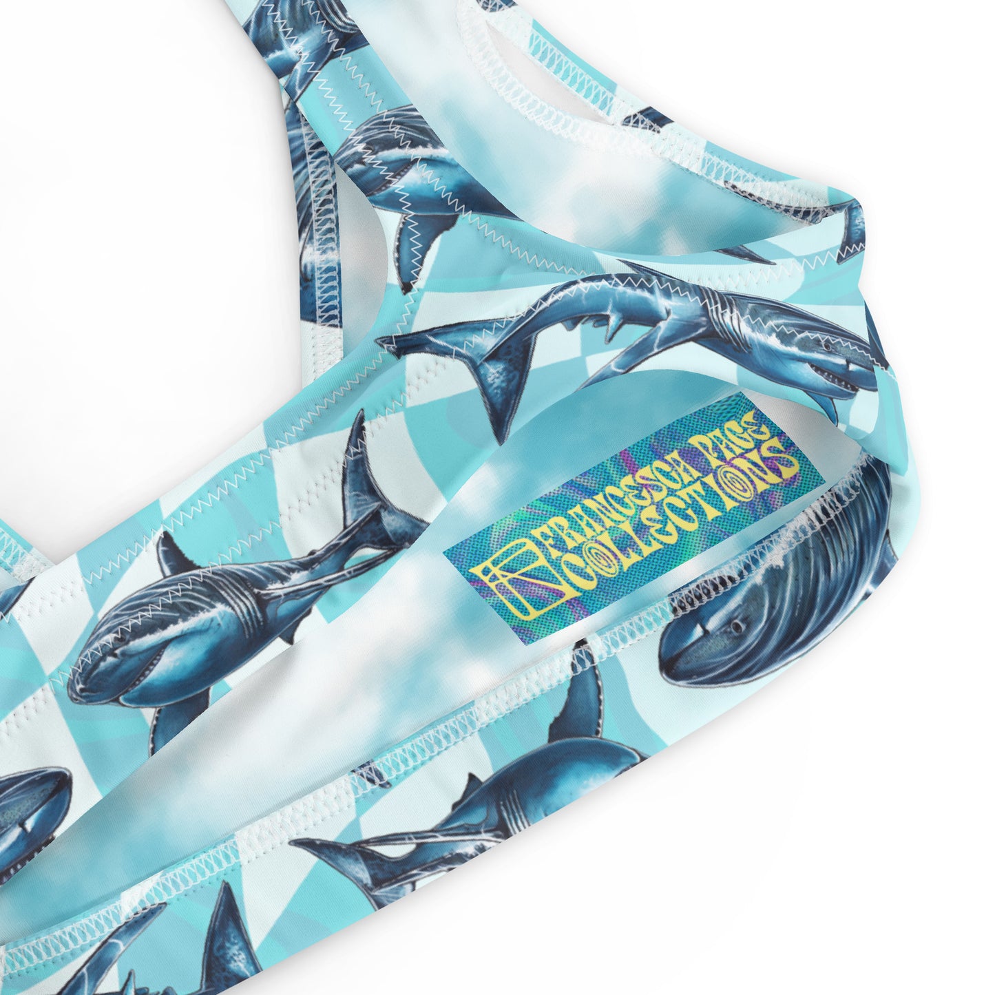 Great White Shark Eco Bikini Top