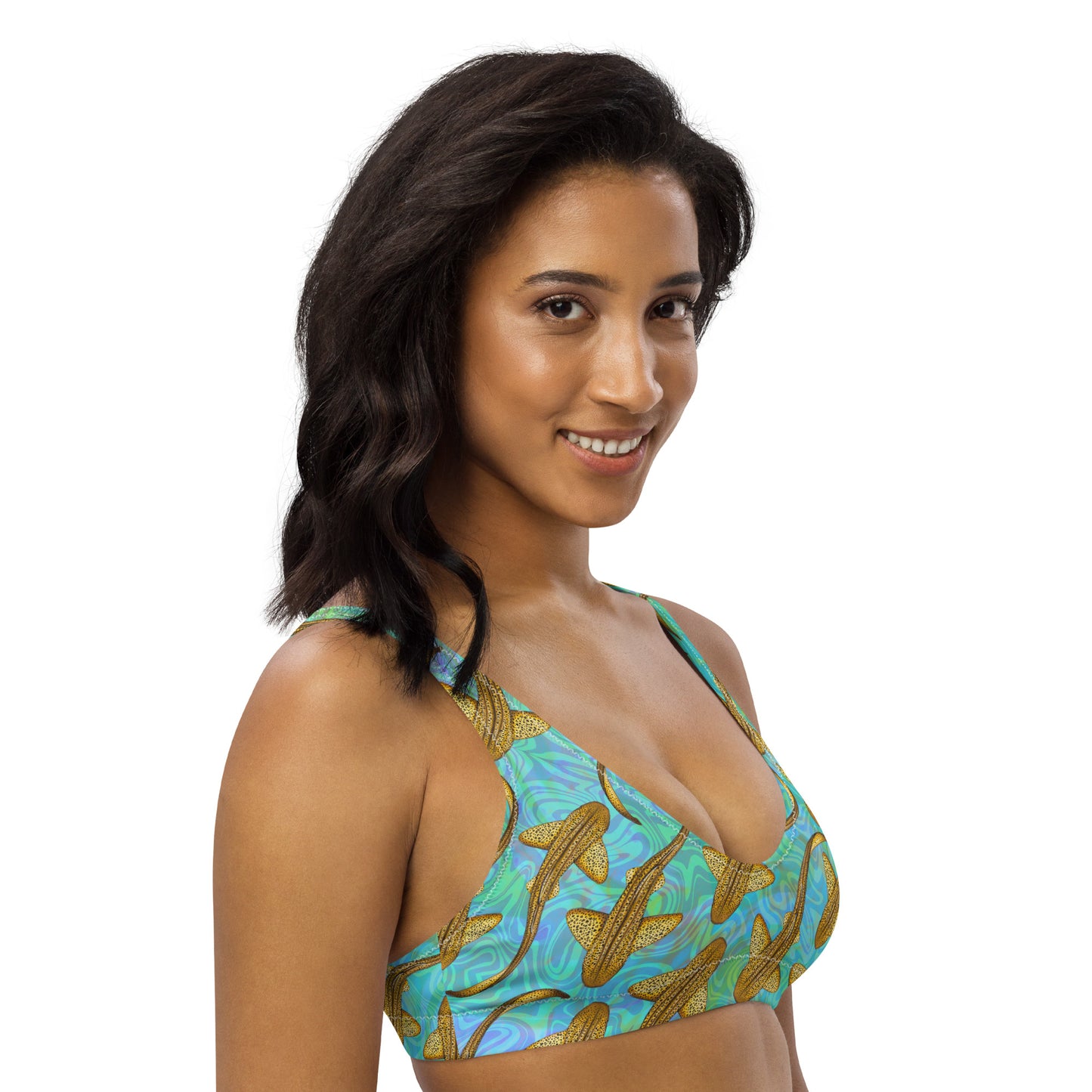 Leopard Shark Eco Bikini Top