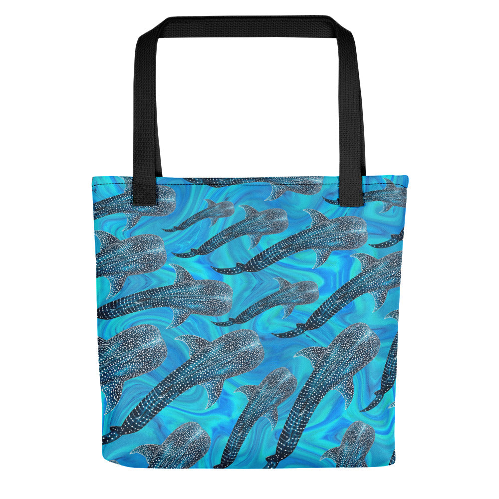 Groovy Whale Shark Small Tote Bag