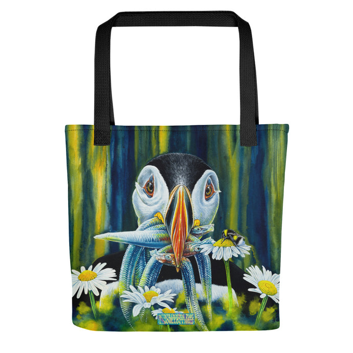 Puffin to worry about Tote bag