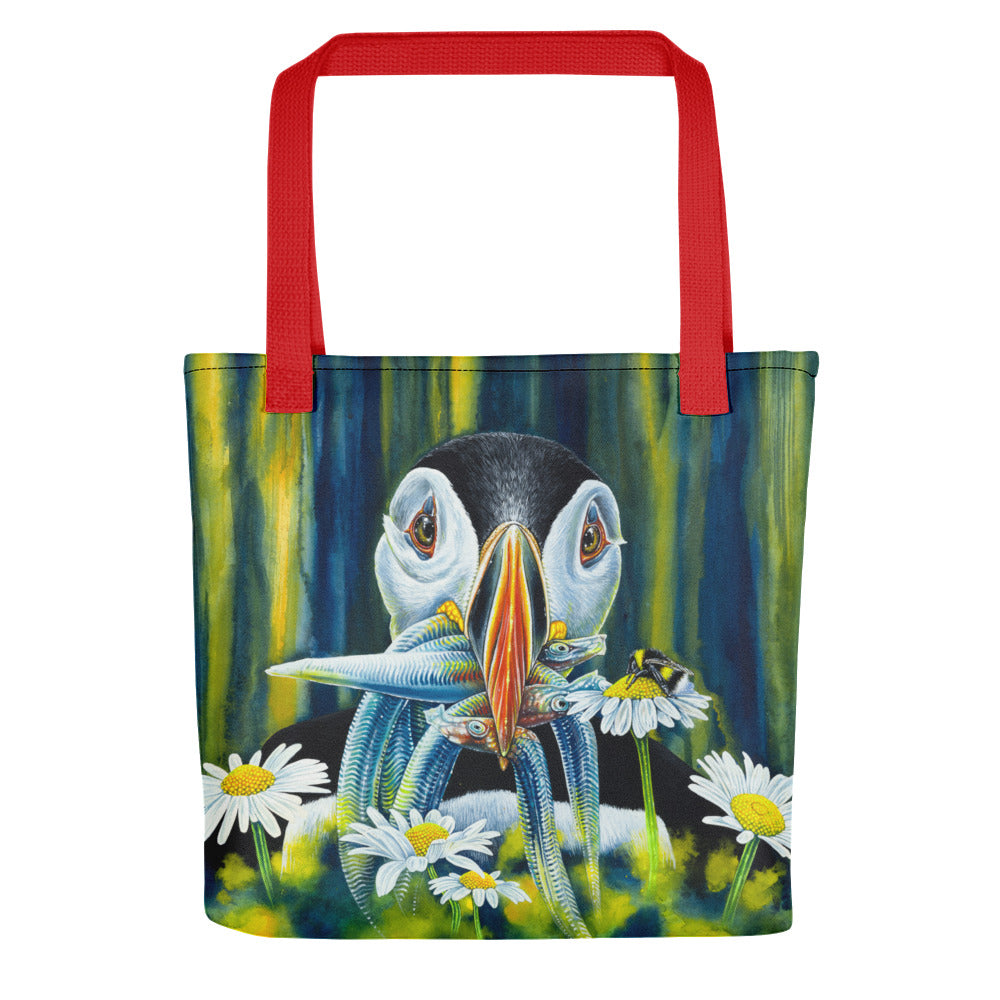 Puffin To Worry About Small Tote Bag