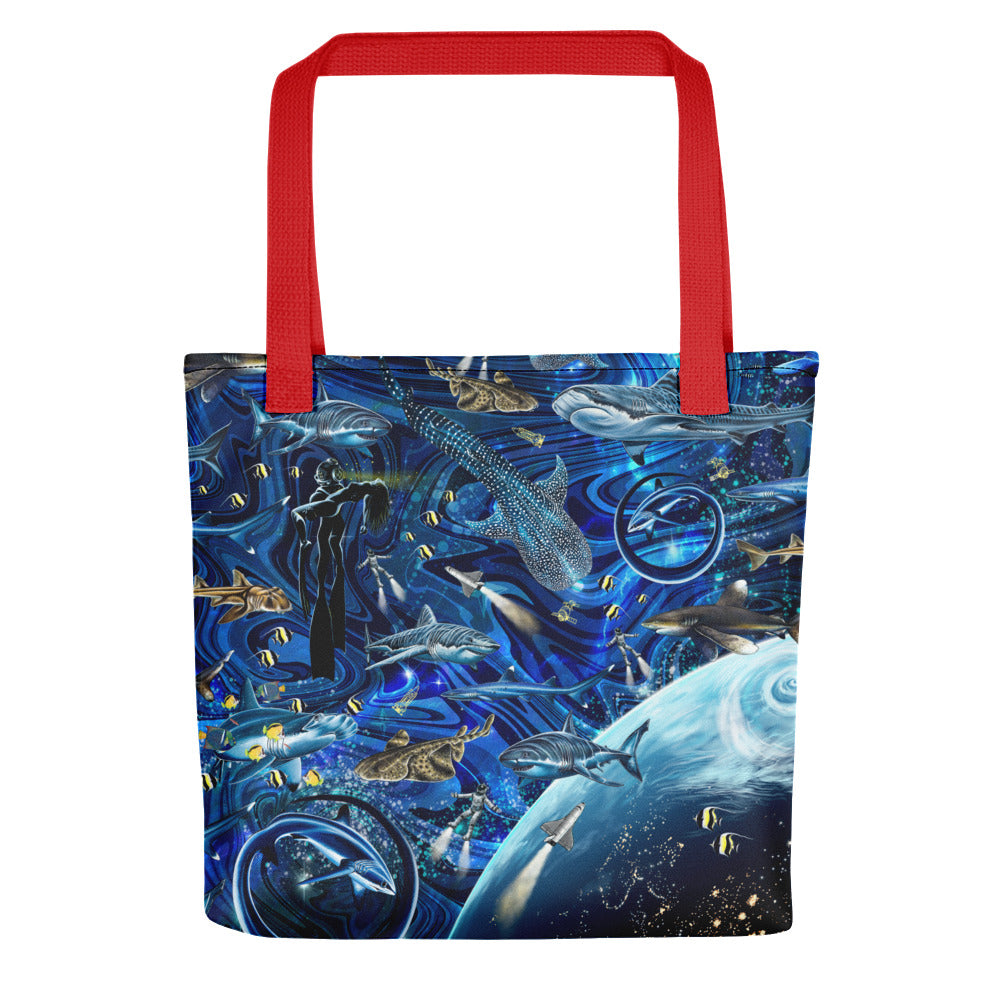 Space Shark Small Tote Bag