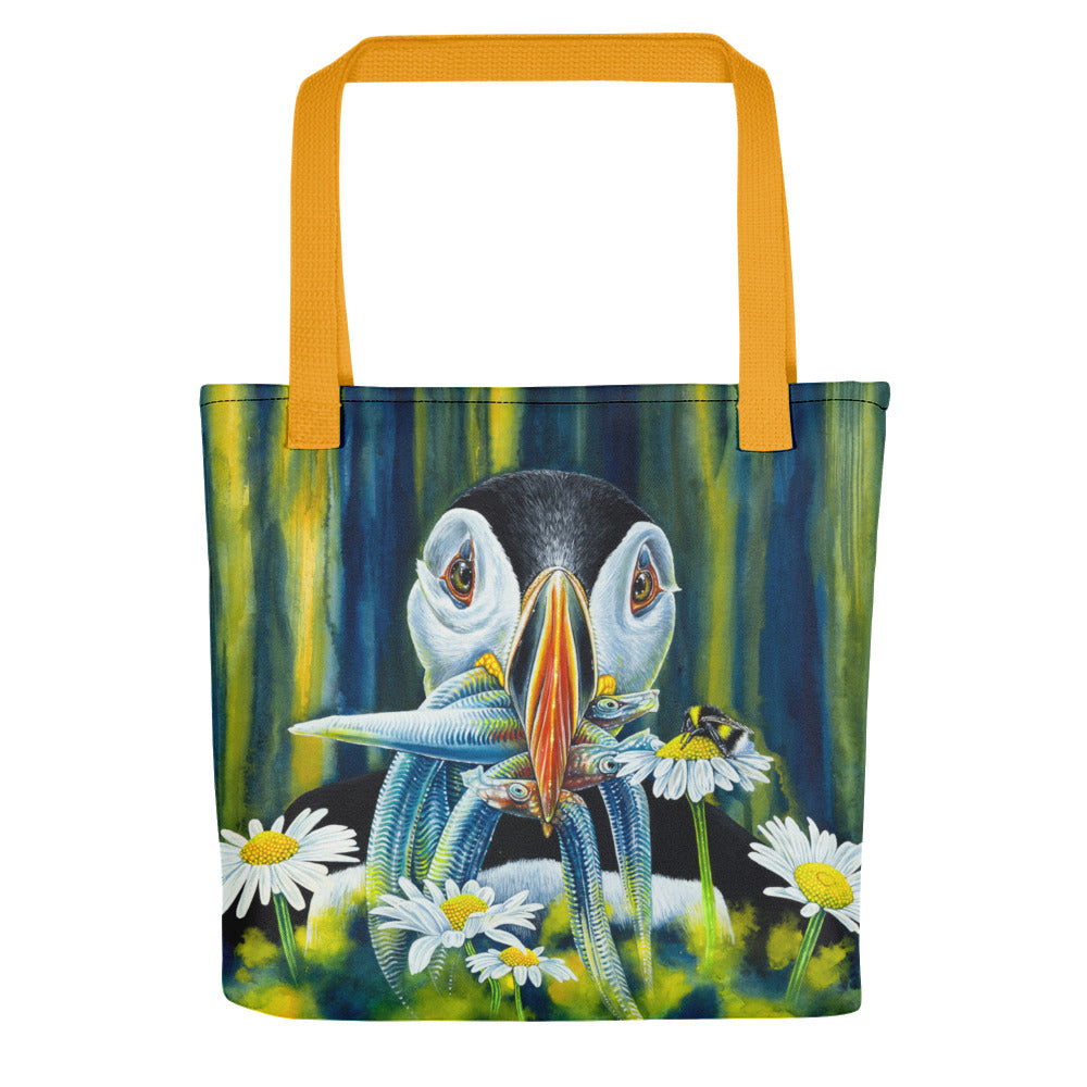 Puffin To Worry About Small Tote Bag