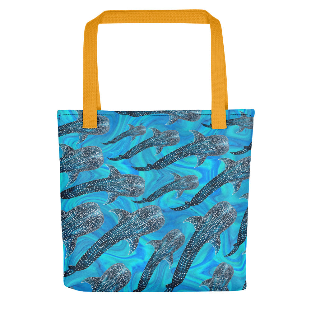 Groovy Whale Shark Small Tote Bag