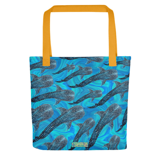 Groovy Whale Shark Small Tote Bag