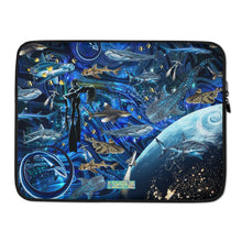 Load image into Gallery viewer, Space Shark Neoprene Laptop Case
